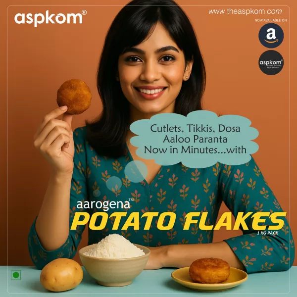 Aarogena Potato Flakes 1Kg – Premium Instant Aloo Mash, Ideal for Tikki, Cutlets & Quick Meals - Image 2