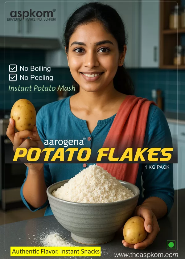 Aarogena Potato Flakes 1Kg – Premium Instant Aloo Mash, Ideal for Tikki, Cutlets & Quick Meals - Image 4