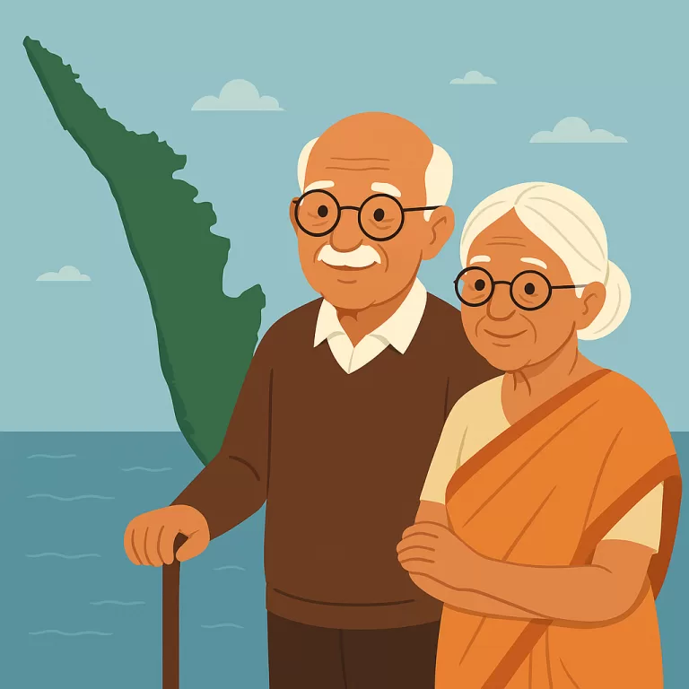 Elderly couple in Kerala using dietary supplements for better health – Silver Tsunami Solutions
