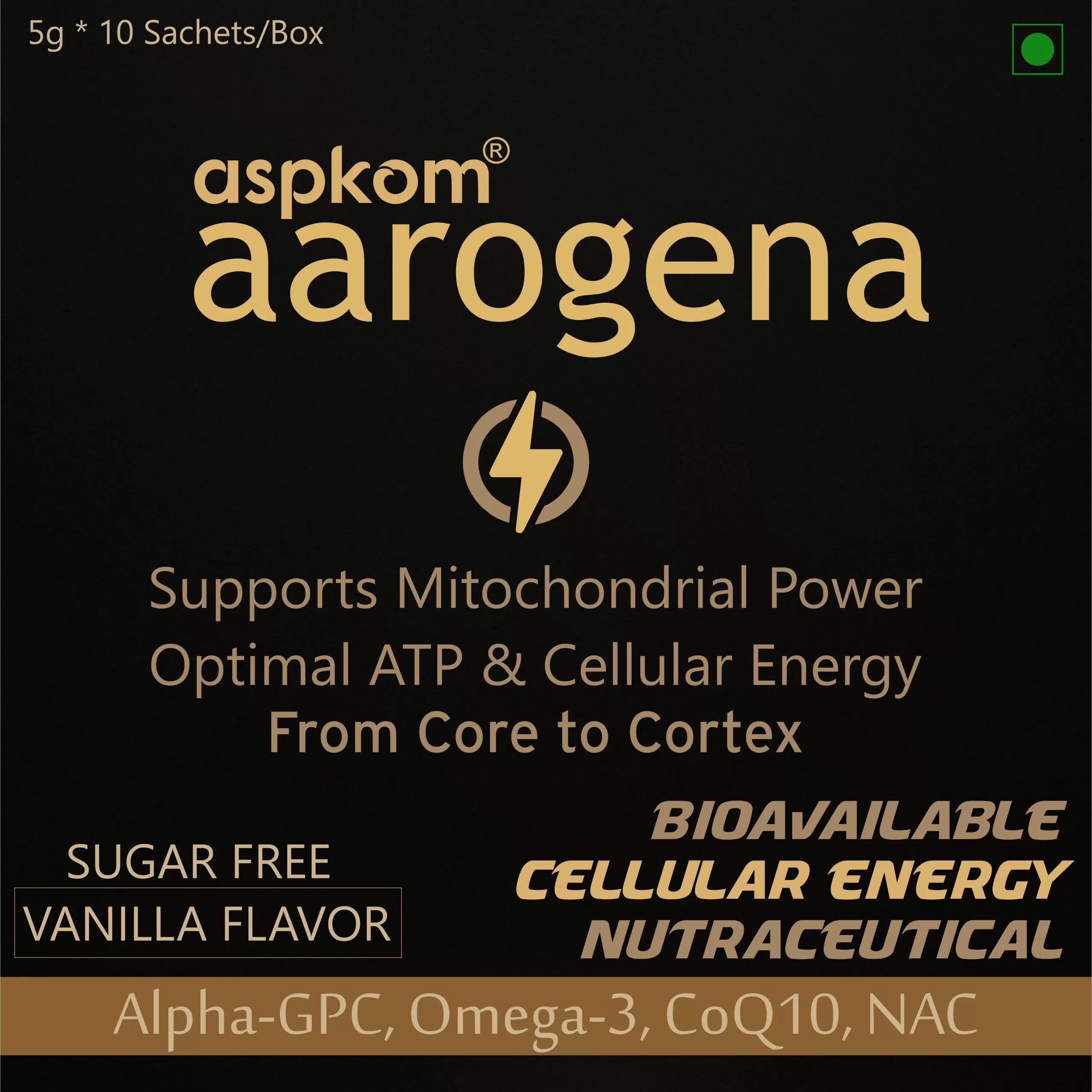 ATP-X Cellular Energy Supplement | aspkom® India | Mitochondrial Boost | Bioavailable ATP Formula