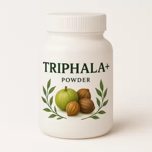 AspKom® Triphala+ Organic Powder - Golden Ayurvedic 1:1:1 Ratio of Amla, Harad & Baheda